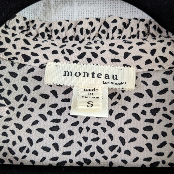 Monteau Peplum Style Wrap Blouse size S - Picture 2 of 4